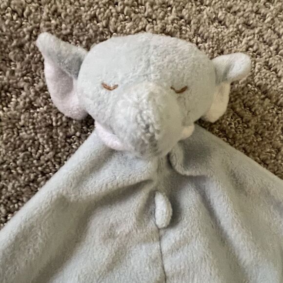 Angel Dear Teether Blankie Lovey Blue Elephant Baby Soft Plush Security Blanket - Picture 2 of 7